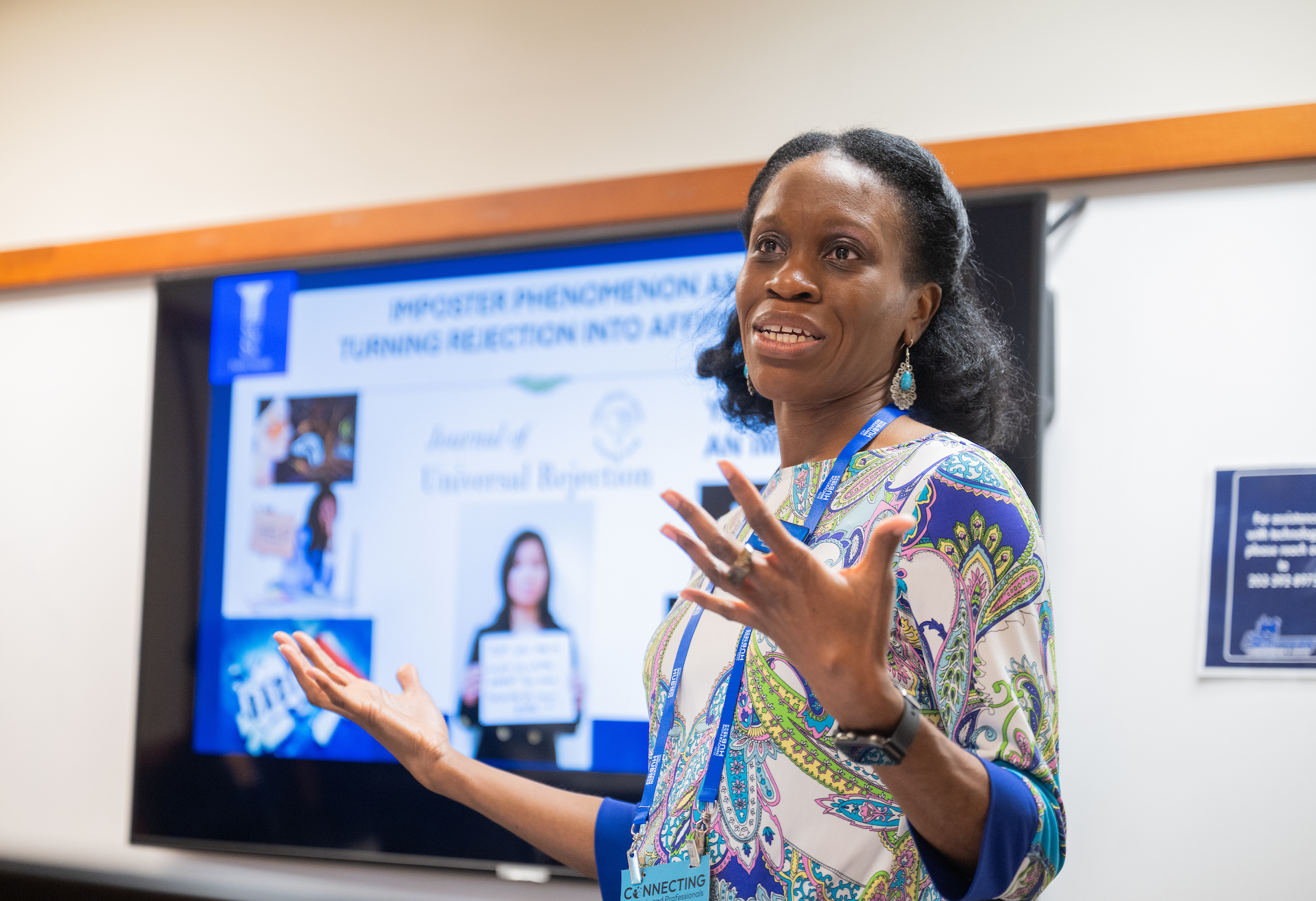 faculty speaking to students